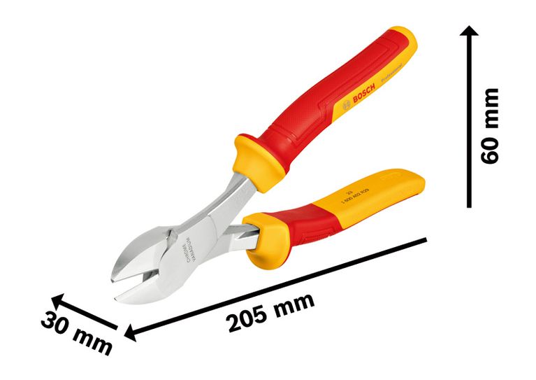 Tang Potong Diagonal Bergaya Ungkit Tinggi VDE 200 mm Tang Potong Diagonal Bergaya Ungkit Tinggi VDE 200 mm