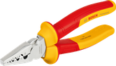 Tang crimping Bosch VDE 180mm dengan gagang berisolasi.