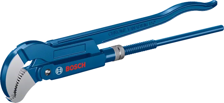 Kunci pas pipa sudut 45° 420 mm berbentuk S Kunci pas pipa sudut 45° 420 mm berbentuk S