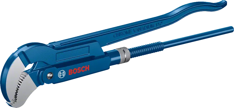 Kunci pas pipa sudut 45° 420 mm berbentuk S