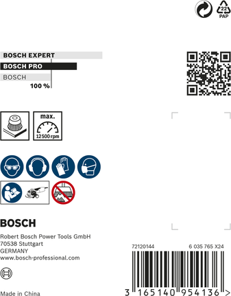 Sikat Cangkir Bosch PRO Metal berat X-Lock 75 x 0,5 mm.