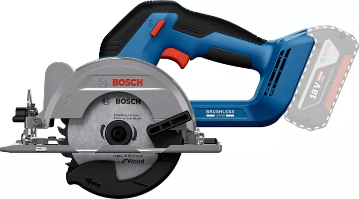 Gergaji bundar tanpa kabel Bosch GKS18V-44 untuk kayu.