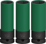 Set Kunci Sok Impact Bosch PRO 1/2 inci ekstra dalam, 3 buah.