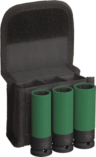 Set Kunci Sok Impact Bosch PRO dengan penutup PET, 1/2 inci, 3 buah.