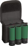 Set Kunci Sok Impact Bosch PRO dengan penutup PET, 1/2 inci, 3 buah.