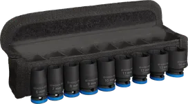 Bosch PRO Impact Socket Set 1/4 inci, 9 buah dalam kotak.