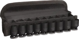 Bosch PRO Impact Socket Set 3/8 inci, 9 buah dalam kotak.