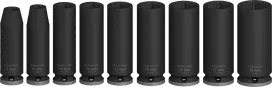 Set Soket Impact Bosch PRO kedalaman 3/8 inci, 9 buah.