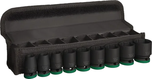 Bosch PRO Impact Socket Set 1/2 inci standar 9 buah.