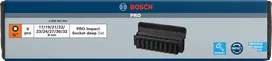 Set Soket Impact Bosch PRO 3/4 inci dalam, 9 buah.
