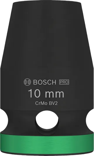 Soket Impact Bosch PRO 1/2 inci 10 mm untuk kunci pas.