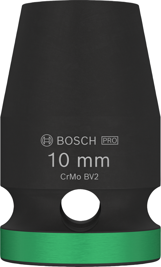 Soket Impact Bosch PRO 1/2 inci 10 mm untuk kunci pas.