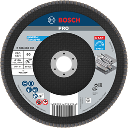 Cakram Penutup Bosch PRO X571 180mm G60 untuk penggerindaan logam.