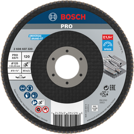 Cakram penutup Bosch PRO X571 bersudut 125mm G120.