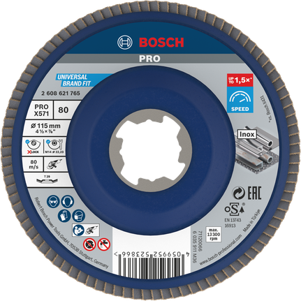 Cakram Flap PRO X571, Miring, 115 mm, G80, X-Lock Cakram Flap PRO X571, Miring, 115 mm, G80, X-Lock