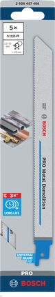 Bosch PRO Metal Demolition S1125VF 225mm bilah 5 buah.