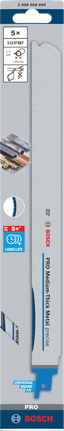 Bosch PRO Medium-Thick Metal S1237BEF BIM saw blade, isi 5 buah.