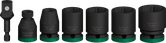 Set Kunci Sok Impact Bosch PRO dengan adaptor, 7 buah.