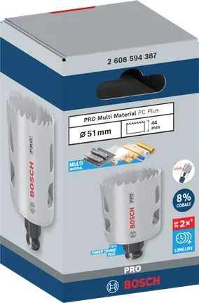 Gergaji lubang Bosch 51 mm PRO Multi Material.