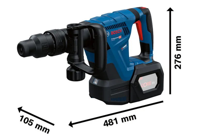 Palu penghancur nirkabel Bosch GSH 18V-5 dengan SDS maks.