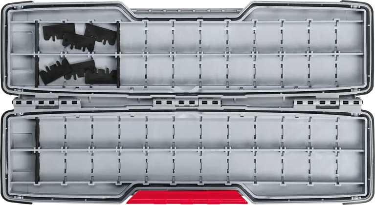 Kotak aksesori Bosch PRO Tough Box Large terbuka.
