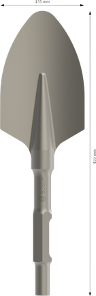 Pahat sekop Bosch PRO HEX 30-4C dibulatkan 400 mm.