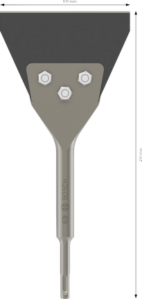 Pengikis lantai Bosch PRO SDS plus, mata potong 130 mm.