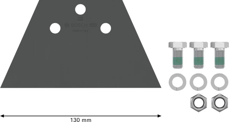 Set pengganti pengikis lantai Bosch PRO SDS plus 130 mm.