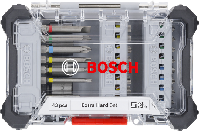 Set Mata Obeng Extra Hard, Display, 43 buah Set mata obeng ekstra keras Bosch 43 pcs.