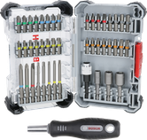 Set Mata Obeng Ekstra Keras Bosch 44+1 buah dalam kotak.