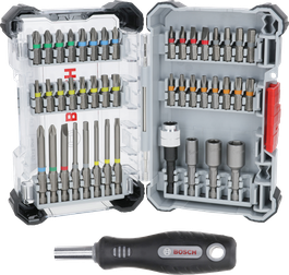 Set Mata Obeng Bosch Extra Hard 44+1 pcs dalam kotak.