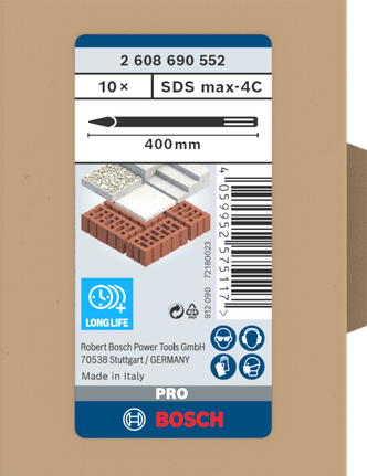 Set pahat Bosch SDS max-4C 400 mm.