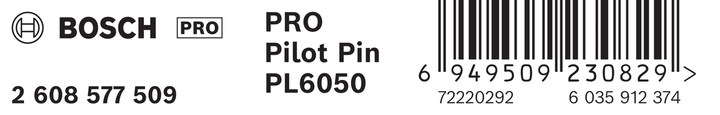 Object #200462043: 2608577509_bo_pro_p_b_1 Pin Pilot Bosch PRO PL6050