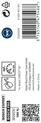 Mata Bor Puntir PRO Metal HSS-G Panjang Standar, 12,7 x 101 x 151 mm, 5 buah Mata bor Bosch PRO Metal HSS-G 12,7×101×151 mm