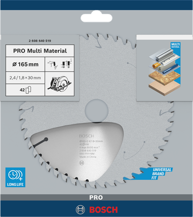 Mata Gergaji Sirkular PRO Multi Material, 165 x 2,4 x 30 mm Mata Gergaji Sirkular PRO Multi Material, 165 x 2,4 x 30 mm
