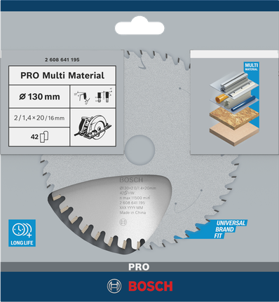 Mata Gergaji Sirkular PRO Multi Material, 130 x 2 x 20 mm Mata Gergaji Sirkular PRO Multi Material, 130 x 2 x 20 mm