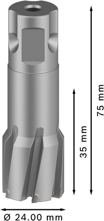 Pemotong Annular TCT Bosch PRO Metal 24x35x75 mm.