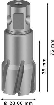 Pemotong Annular TCT Bosch PRO Metal 28x35x75 mm.