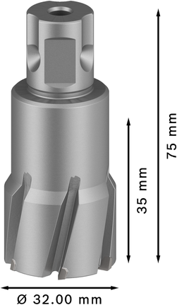 Pemotong Annular TCT Bosch PRO Metal 32x35x75 mm.