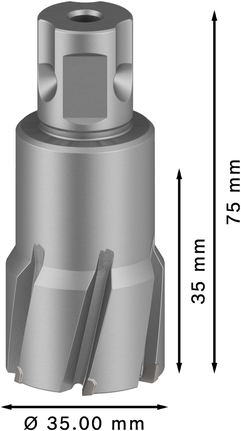 Pemotong Annular TCT Bosch PRO Metal 35 x 35 x 75 mm.