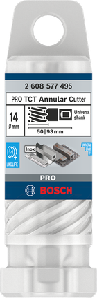 Pemotong Annular TCT Bosch PRO Metal 14×50×93 mm.
