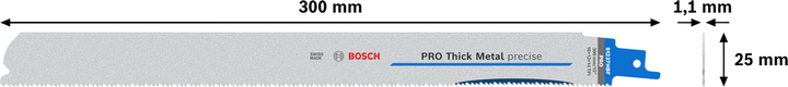 PRO Thick Metal precise S1237HBF Mata gergaji presisi Bosch PRO Thick Metal S1237HBF, 300 mm.