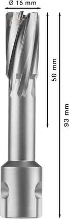 Pemotong Annular TCT Bosch PRO Metal 16 x 50 x 93 mm.