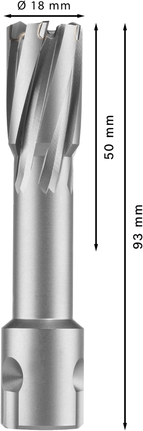 Pemotong Annular TCT Bosch PRO Metal 18x50x93 mm.