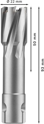 Pemotong Annular TCT Bosch PRO Metal 22 x 50 x 93 mm.