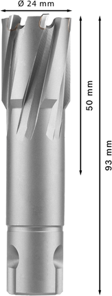 Pemotong Annular TCT Bosch PRO Metal diameter 24 mm.
