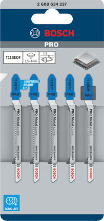 Mata gergaji Bosch PRO Metal curve T118EOF 83 mm 5 pcs.