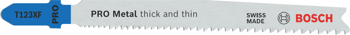 Mata gergaji Bosch PRO Metal tebal dan tipis T123XF.