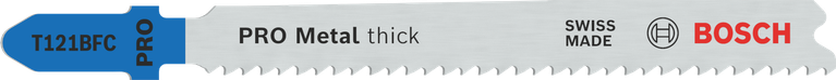 Mata gergaji Bosch PRO Metal tebal T121BFC untuk pemotongan logam.