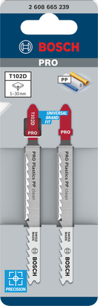 Mata gergaji Bosch PRO Plastics PP clean T102D 100mm 2 buah.